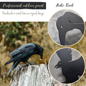 OULYDEKO metal raven artwork showcases original design for garden display.