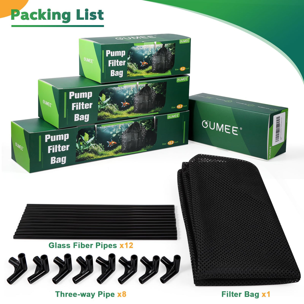 OUMEE debris-blocking bag reduces maintenance and protects pump efficiency