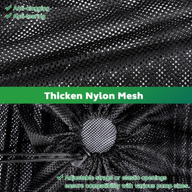 OUMEE pond barrier bag ultrafine mesh close-up blocks debris effectively