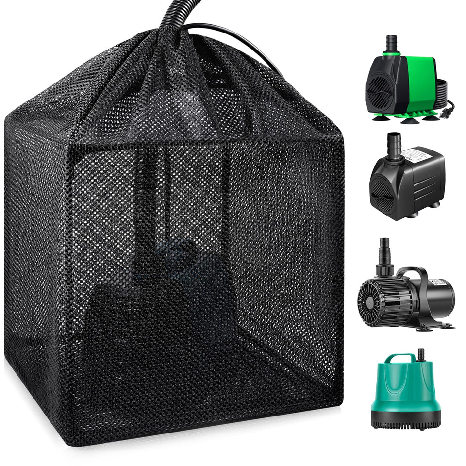 OUMEE pump filters bag exterior view supports steady pond water flow