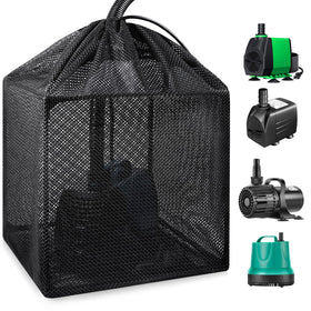 OUMEE pump filters bag shows a durable frame for outdoor pond use.