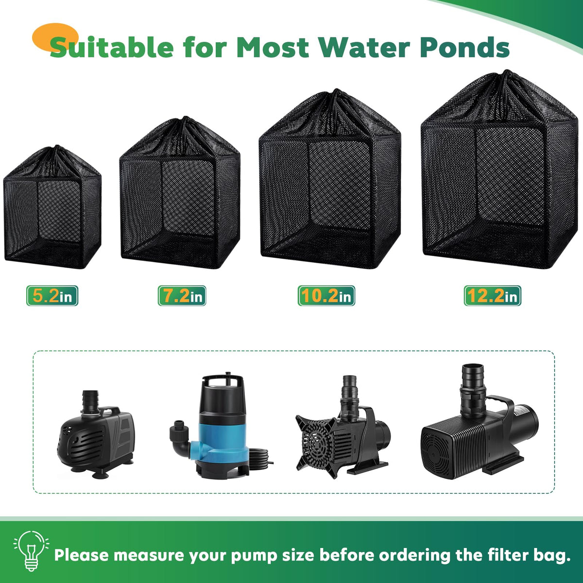 OUMEE pump filters bag easy-clean design supports reusable outdoor use.