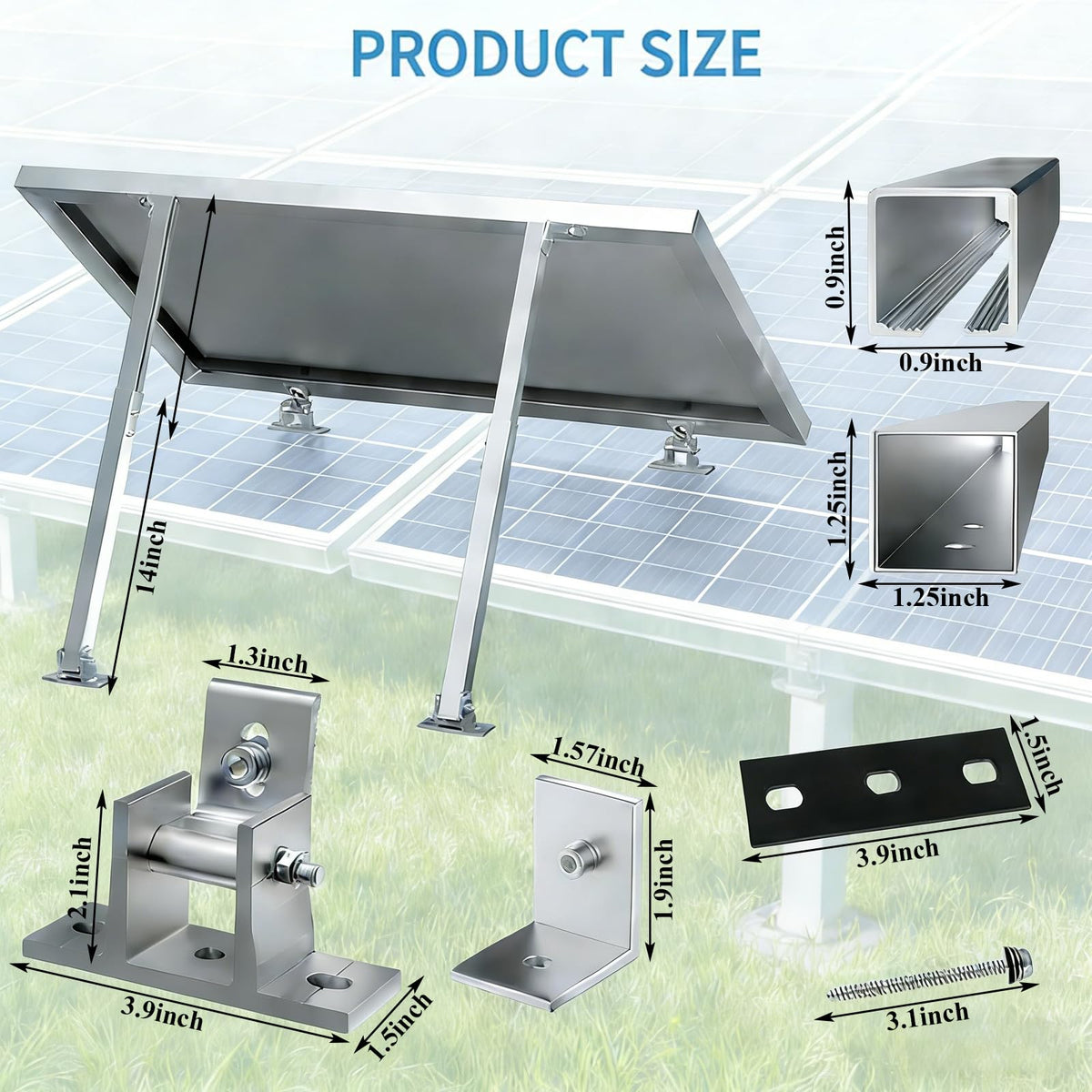 Oungy hardware kit enables quick DIY solar panel mounting.