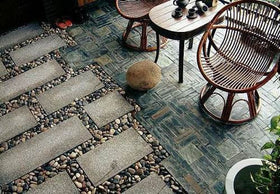 OUPENG pebbles around ponds and water features create focal points and erosion control