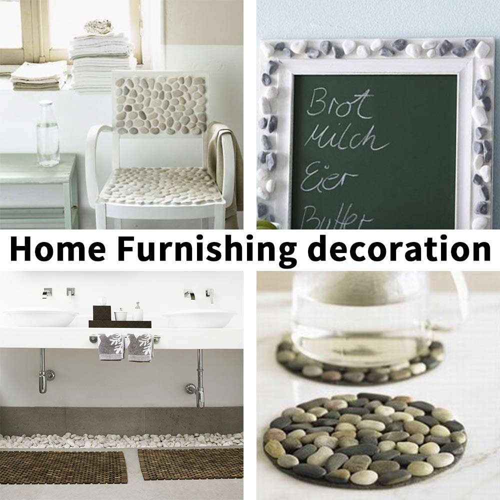 OUPENG decorative stones enhance bowls and vases in home decor.