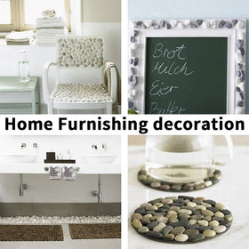 OUPENG decorative stones enhance bowls and vases in home decor.
