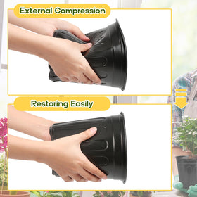OUPSAUI 2-gallon pot bottom drainage holes for better watering management.