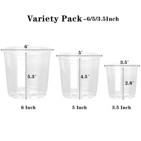 OUPSAUI 5-inch clear nursery pot ideal for seedlings and transplanting.
