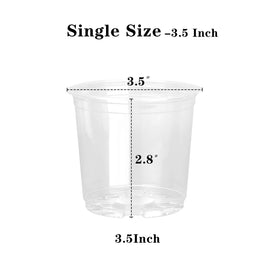 OUPSAUI transparent 3-5 inch pot shows soil and roots for easy monitoring