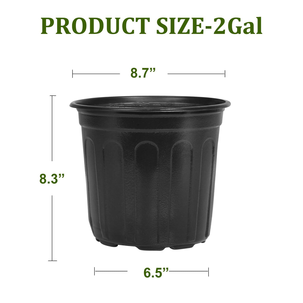 OUPSAUI multi-size gallon pots layout for different plant growth stages.