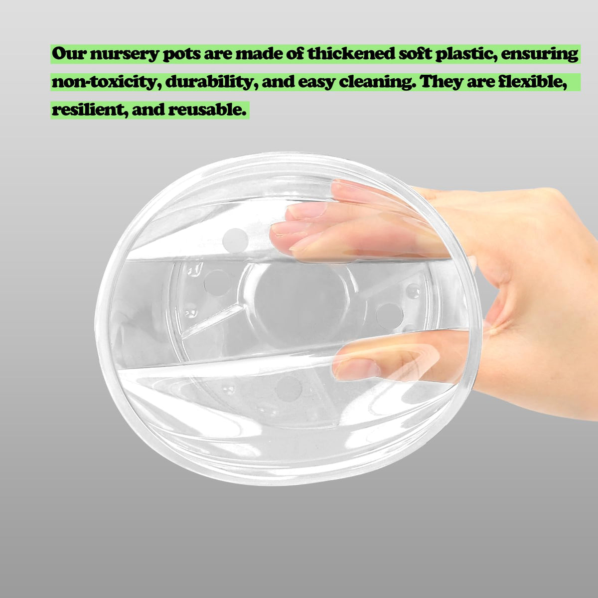 OUPSAUI durable plastic nursery pot ideal for reuse across seasons