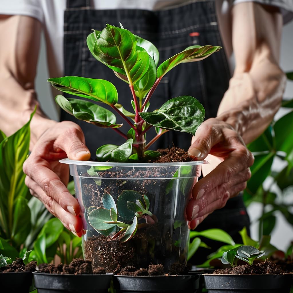 OUPSAUI clear pot perfect for herbs and small seedlings
