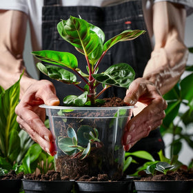 OUPSAUI clear pot perfect for herbs and small seedlings
