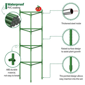 OUREST heavy-duty PVC-coated metal trellis resists rust in the garden.