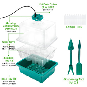 Ourhom 12-cell layout accelerates sowing to transplant readiness.