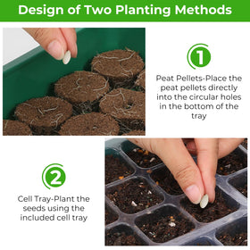 Ourhom seed tray drainage holes help maintain moisture now and later.