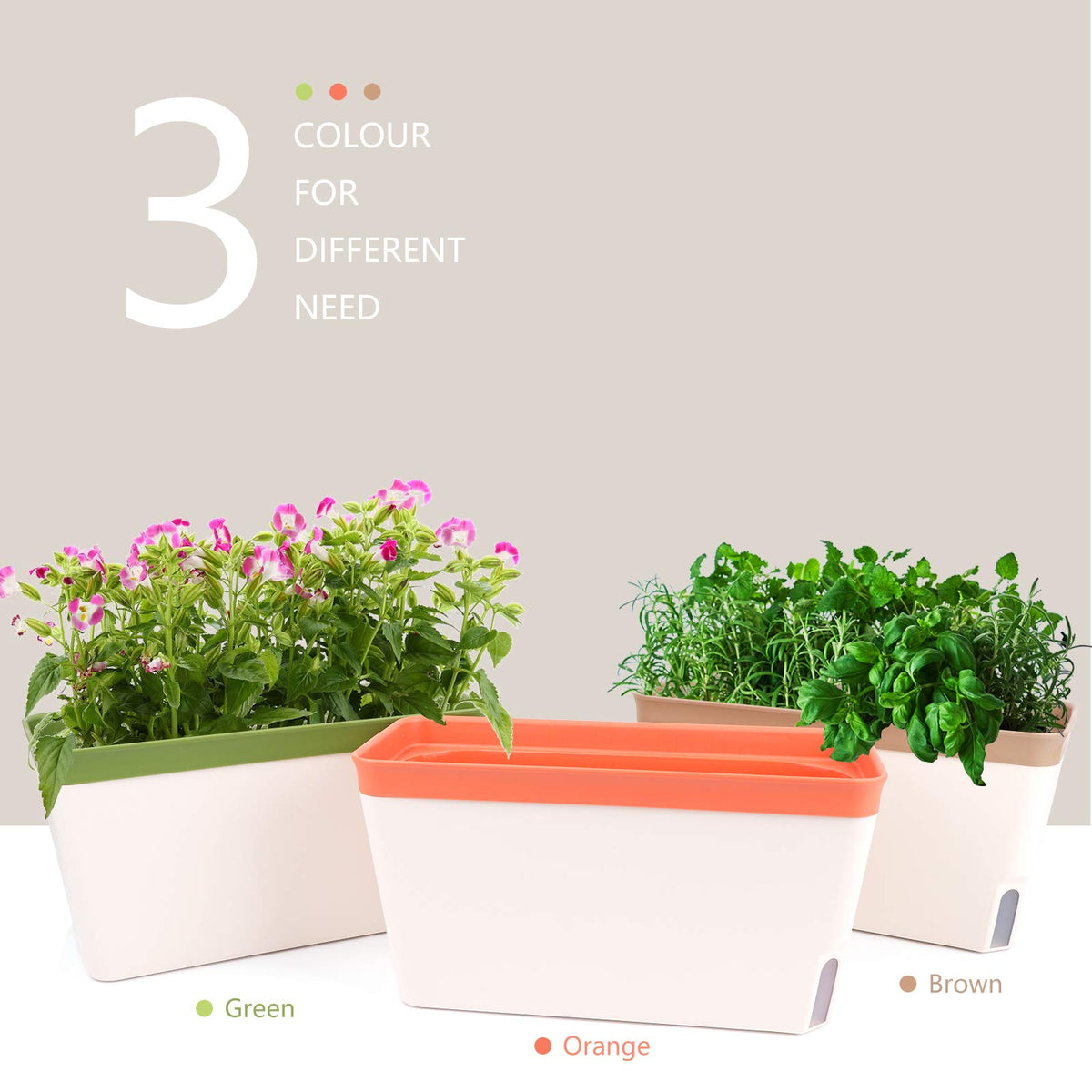 OurWarm BPA-free ABS planter resists scratches for long-lasting indoor gardening.
