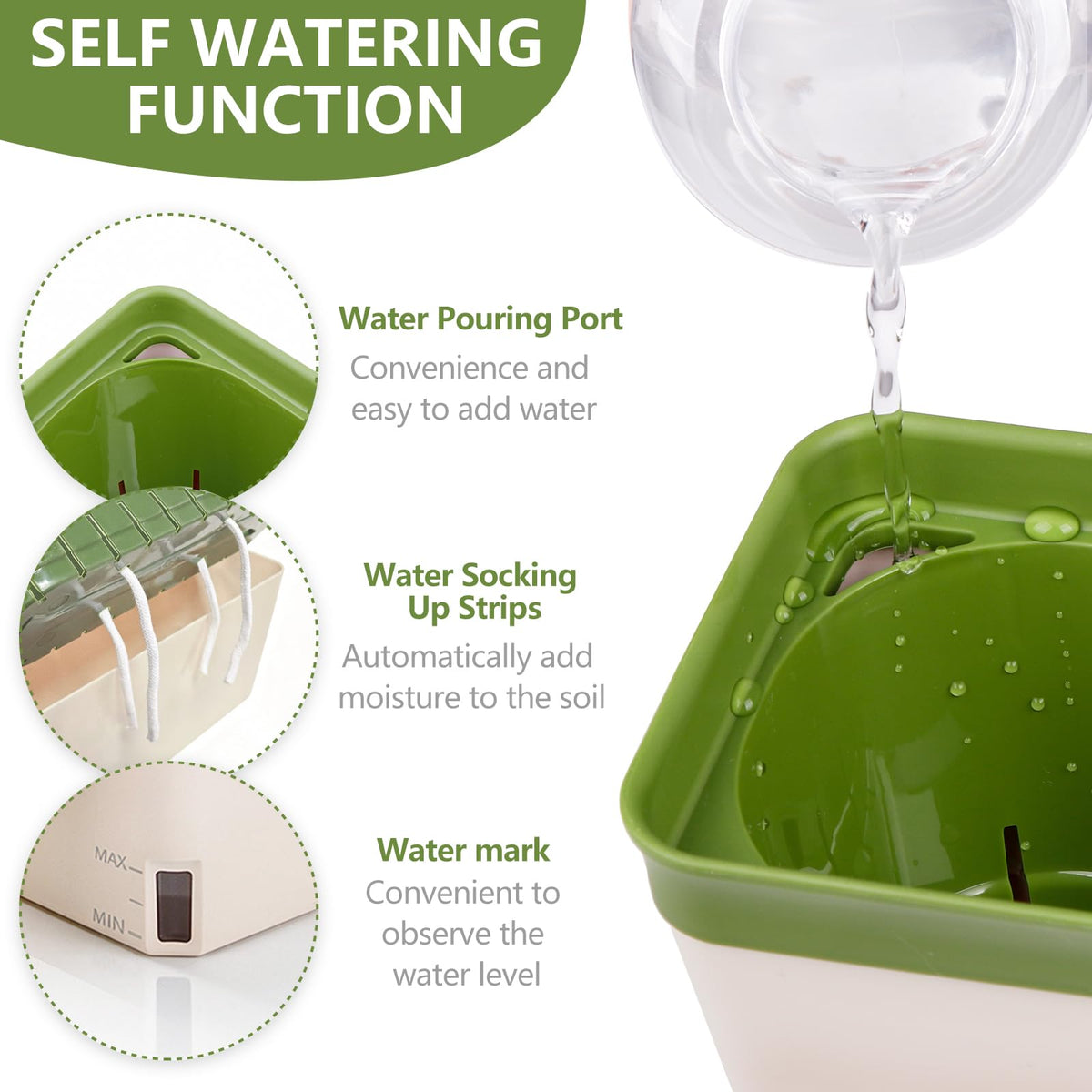 Durable plastic construction resists sun and rain for long-lasting indoor use.