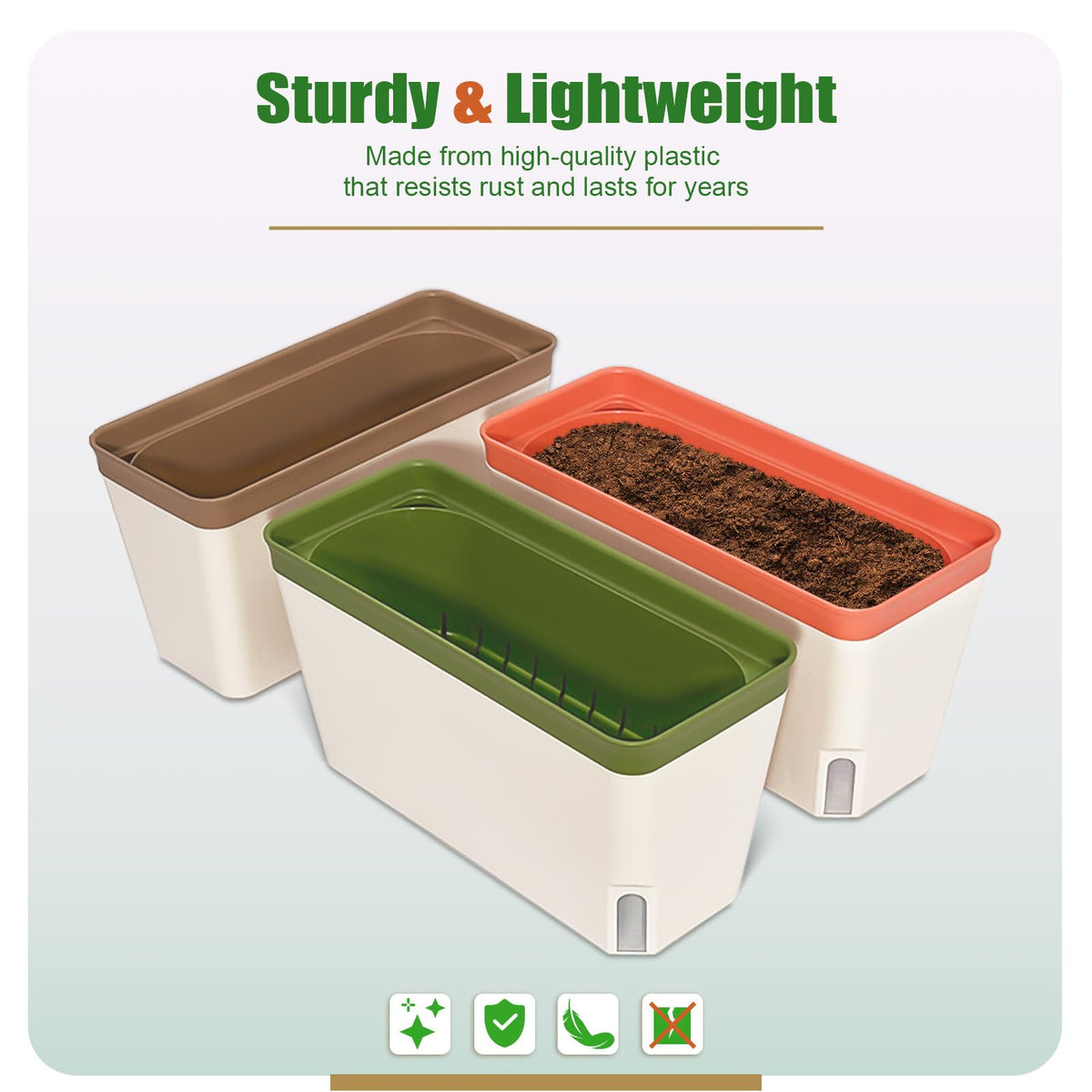 OurWarm stylish planters complement kitchen and living room decor.