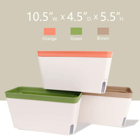OurWarm coffee color planter front view for stylish indoor herb display