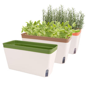OurWarm Windowsill Planter with water level window for easy moisture checks