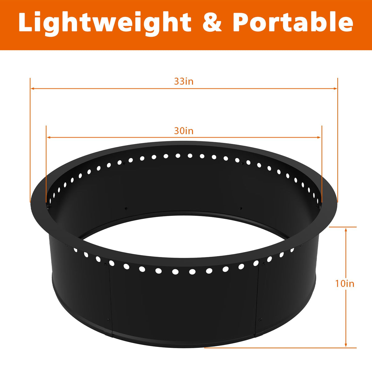 OUSHENG inner-diameter 30-inch ring designed for contained flames