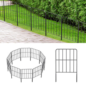 OUSHENG decorative garden fence panels create a neat 10-pack border for a tidy yard