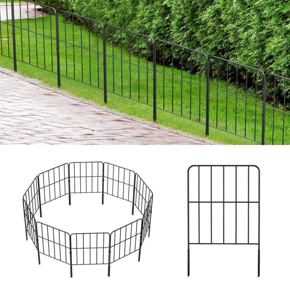 OUSHENG decorative garden fence panels create a neat 10-pack border for a tidy yard
