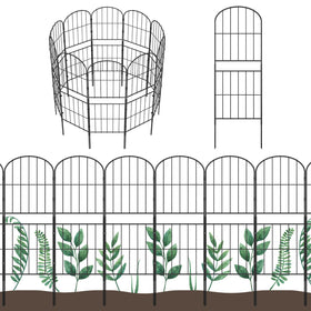 OUSHENG decorative garden fence panel front view showing 36in arch design for yard edging.