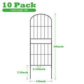 OUSHENG decorative garden fence panel side view highlighting interlocking safety of setup.