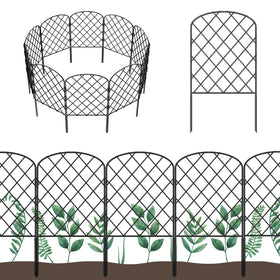 OUSHENG decorative garden fence arched panel set ready for quick installation