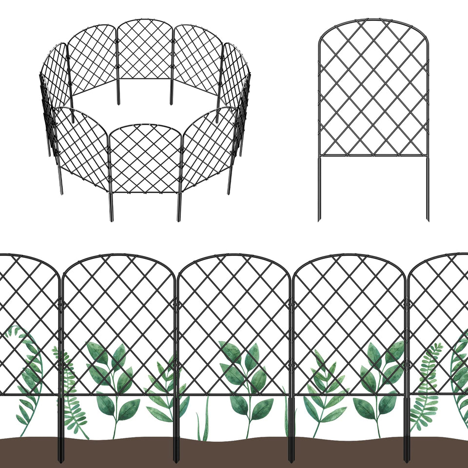 OUSHENG decorative garden fence arched panel set ready for quick installation