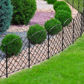 OUSHENG decorative border along a patio with lush plantings