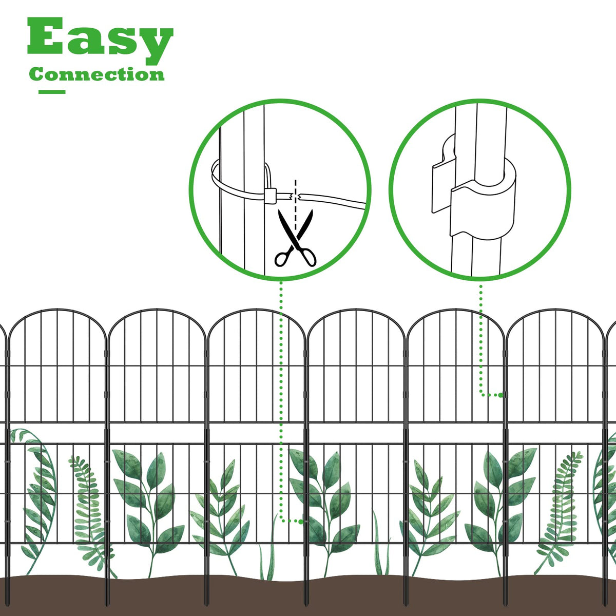 OUSHENG fence with interlocking connection detail for versatile layouts.