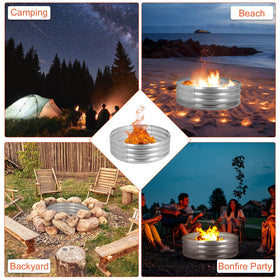 OUSHENG deep 12-inch height ring, keeps wood contained for steady heat