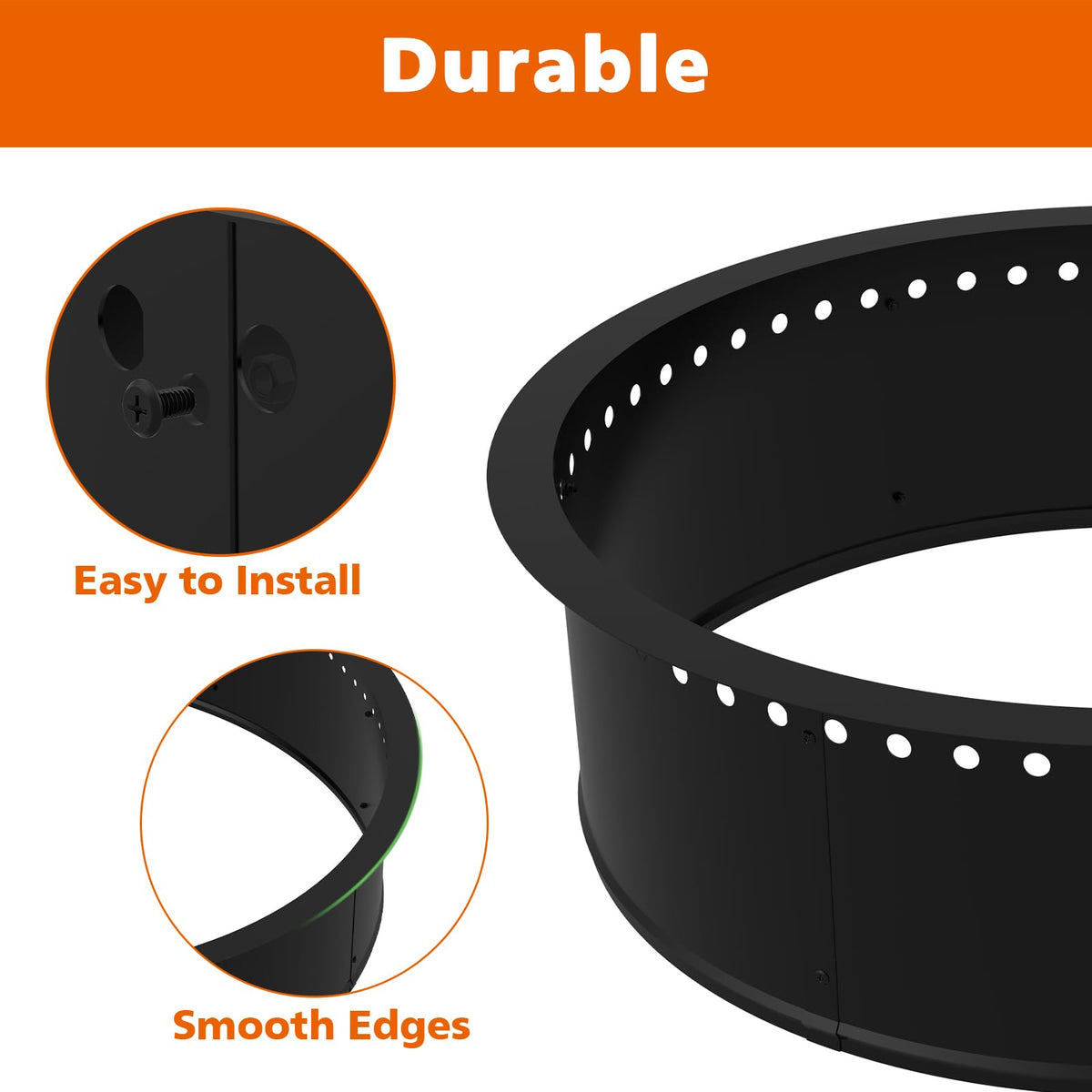 OUSHENG DIY fire pit liner with bricks or stones for versatile customization
