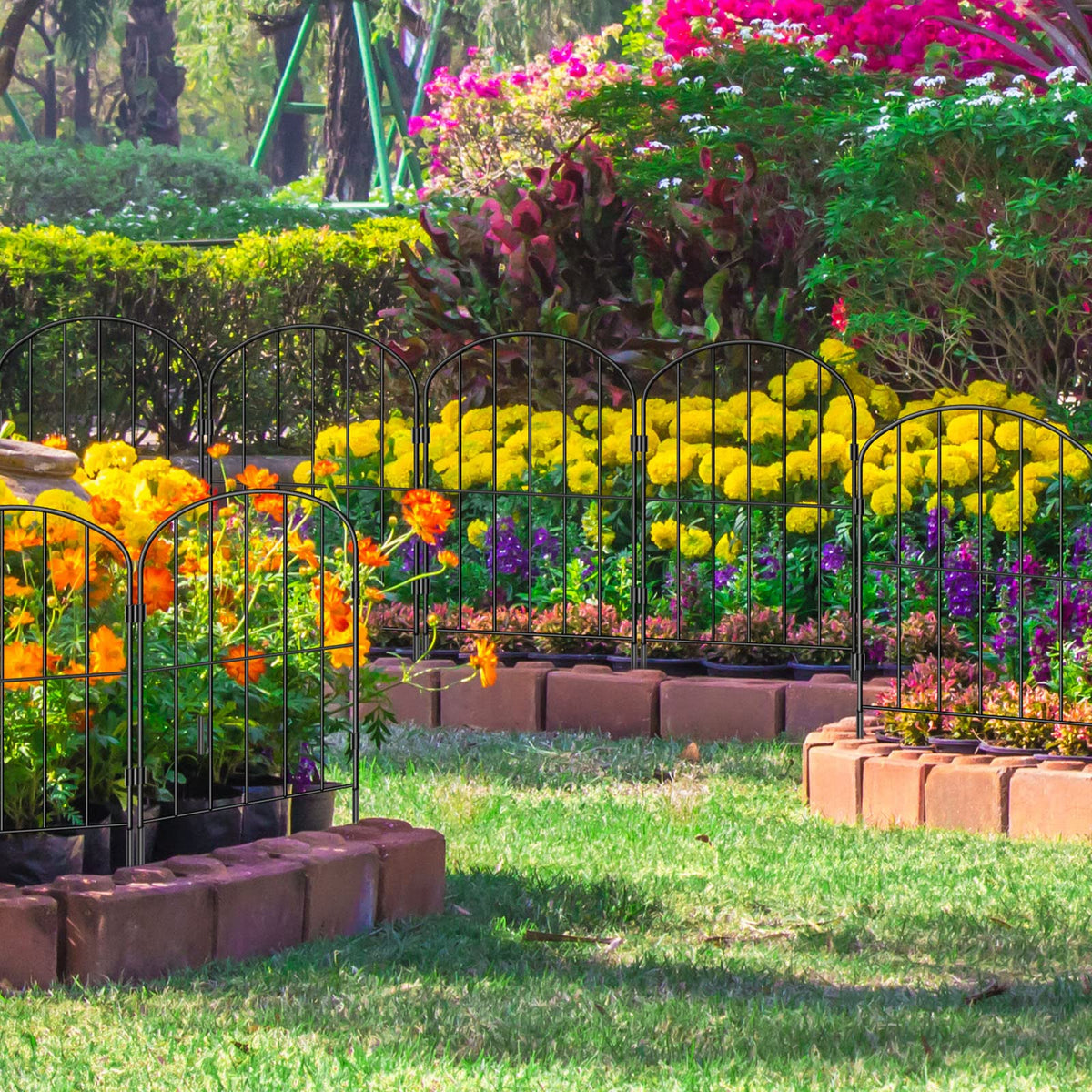 OUSHENG fence acts as extra barrier protecting plants from small animals.