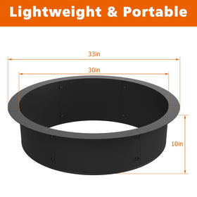 OUSHENG fire pit ring 30 inch inner diameter fits standard burn area