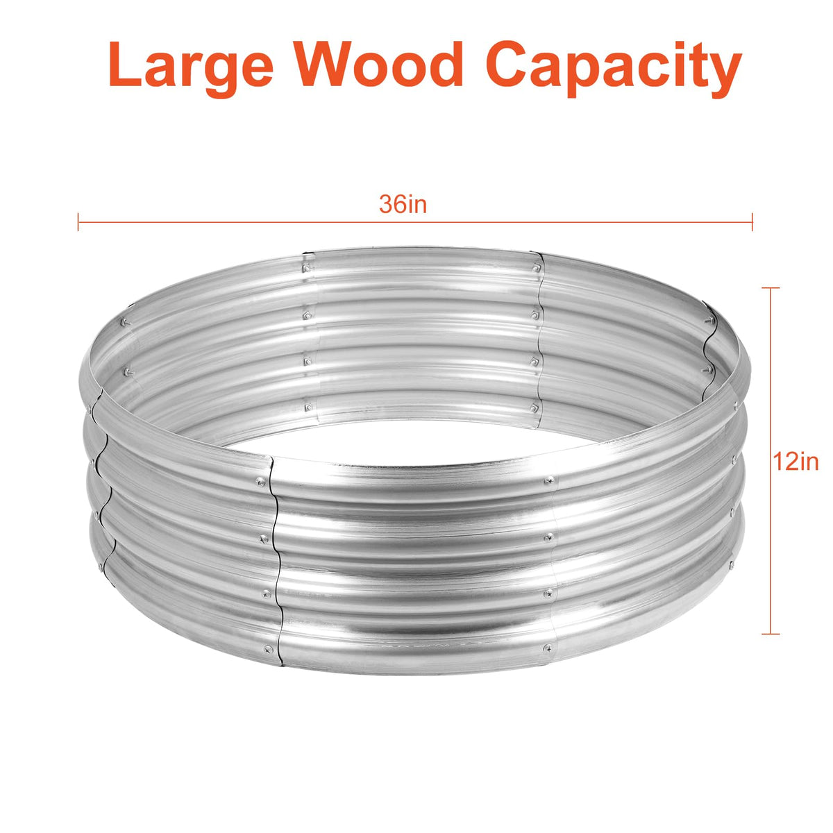 OUSHENG fire pit ring panels close-up, corrosion-resistant steel for beach and campground use