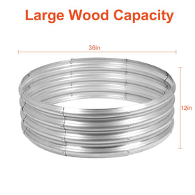 OUSHENG fire pit ring panels close-up, corrosion-resistant steel for beach and campground use