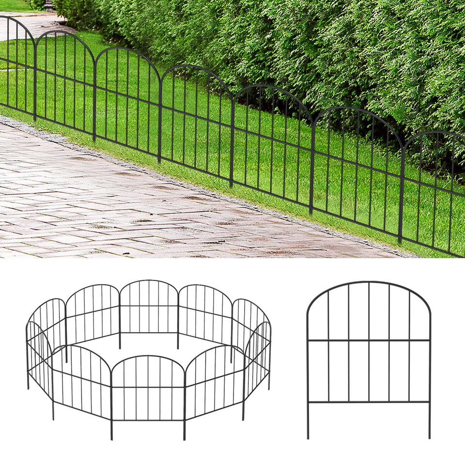 OUSHENG arched decorative garden fence panels enhance yard borders with style and durability