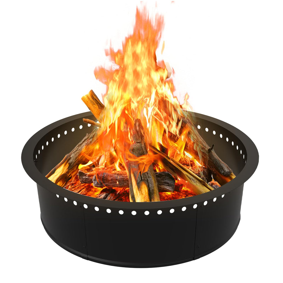 OUSHENG smokeless fire pit ring outdoor assembly for cozy backyard bonfires