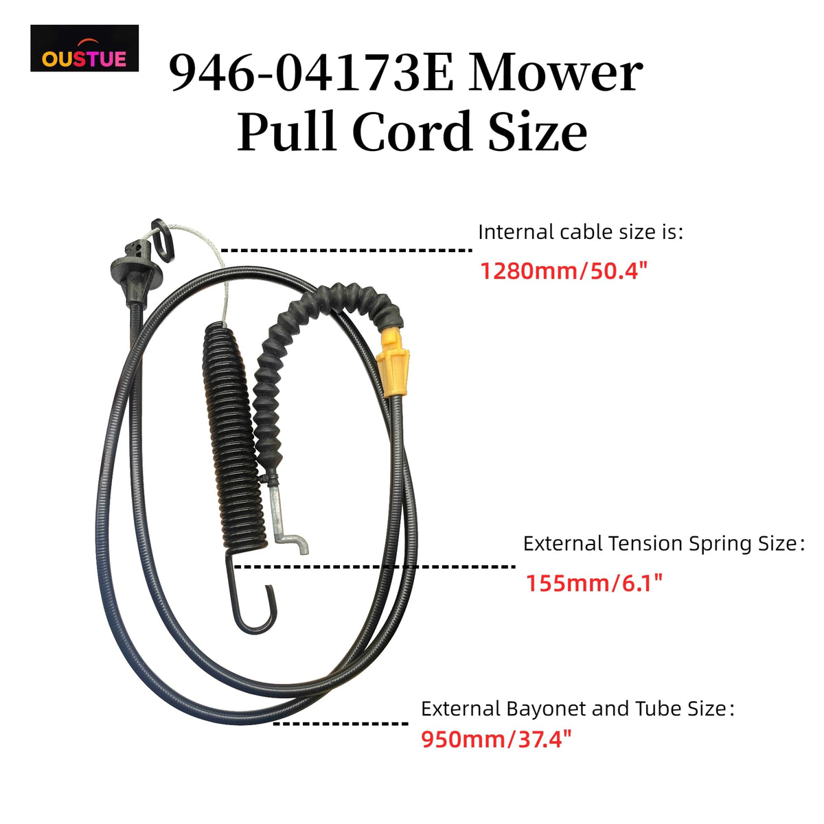 OUSTUE 946-04173E deck-engagement-cable closeup showing durable construction