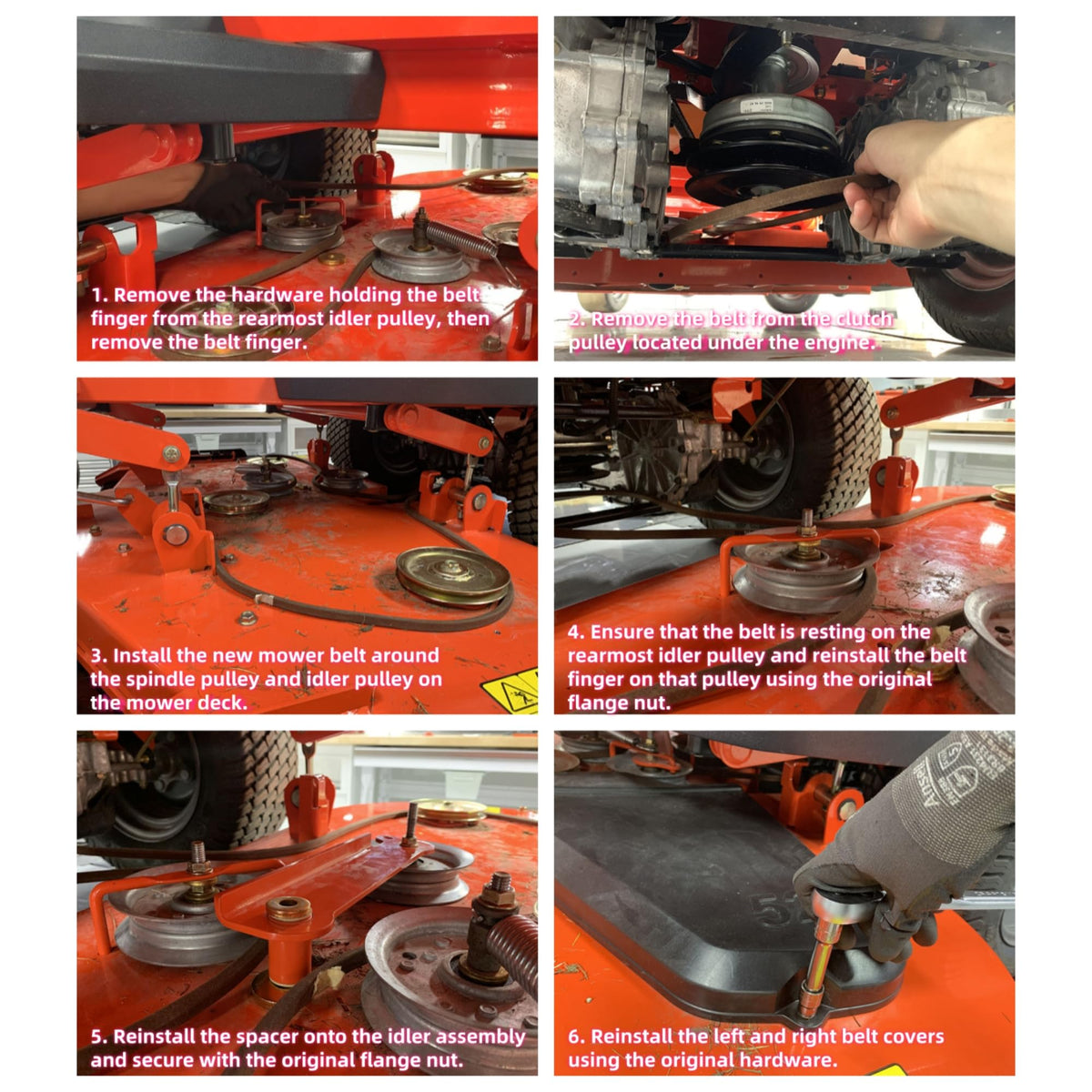 OUSTUE belt construction closeup synthetic rubber and fibers for wear resistance