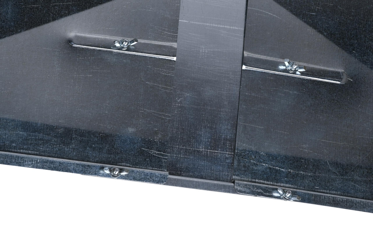 Heavy-gauge steel, about 3 lbs, provides solid support.