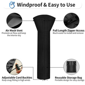 OutdoorLines dustproof cover shields heater from dust and debris