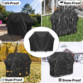 OutdoorLines grill cover padded handles aid easy on/off.
