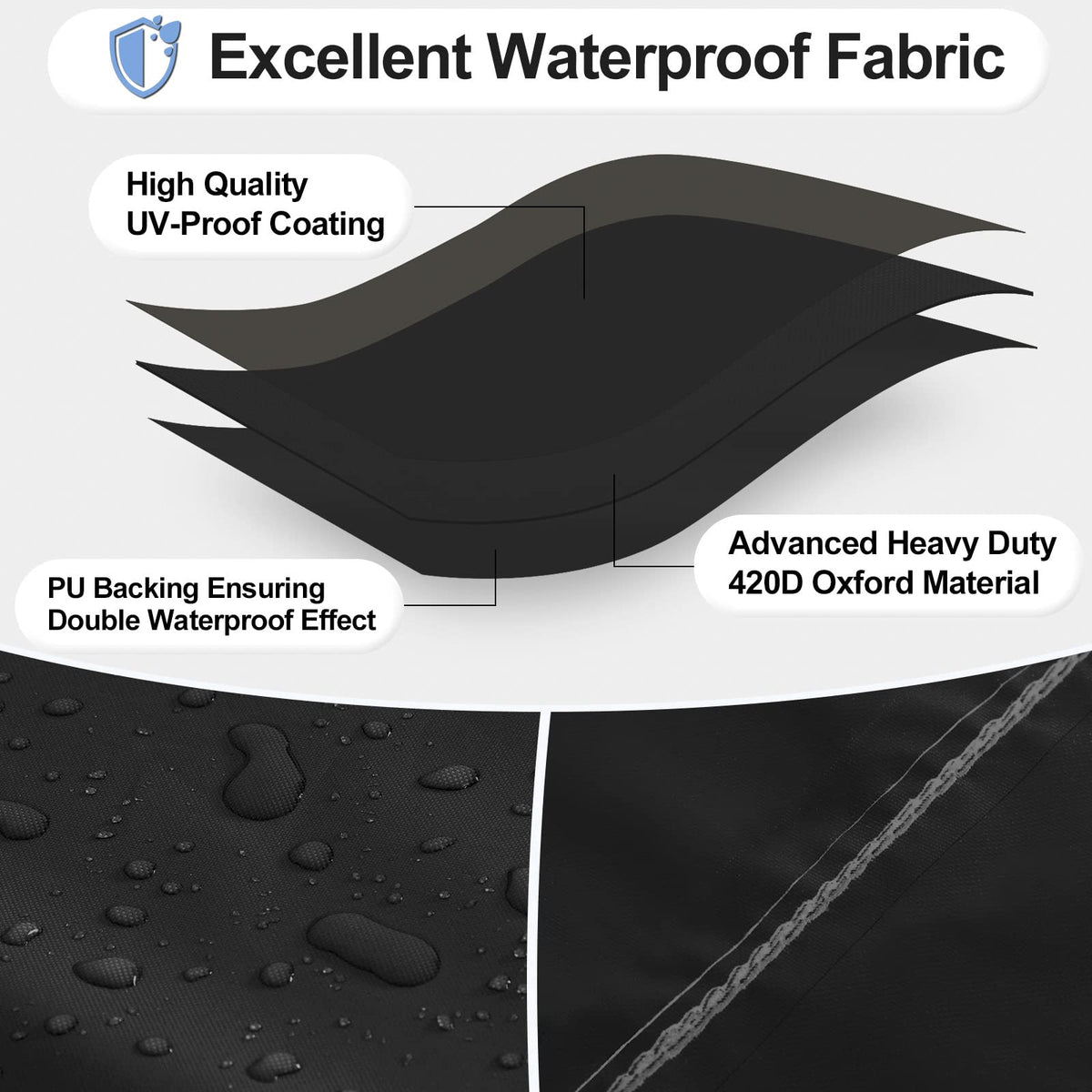 OutdoorLines grill cover includes a storage bag for easy off-season storage.