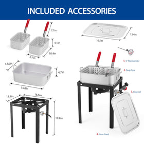 OuterMust durable cast-iron stove head provides robust heat output.