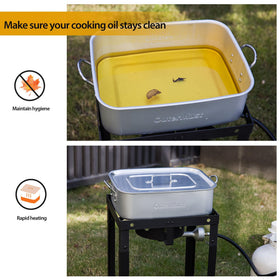 OuterMust propane-powered deep fryer offers eco-friendly outdoor frying.
